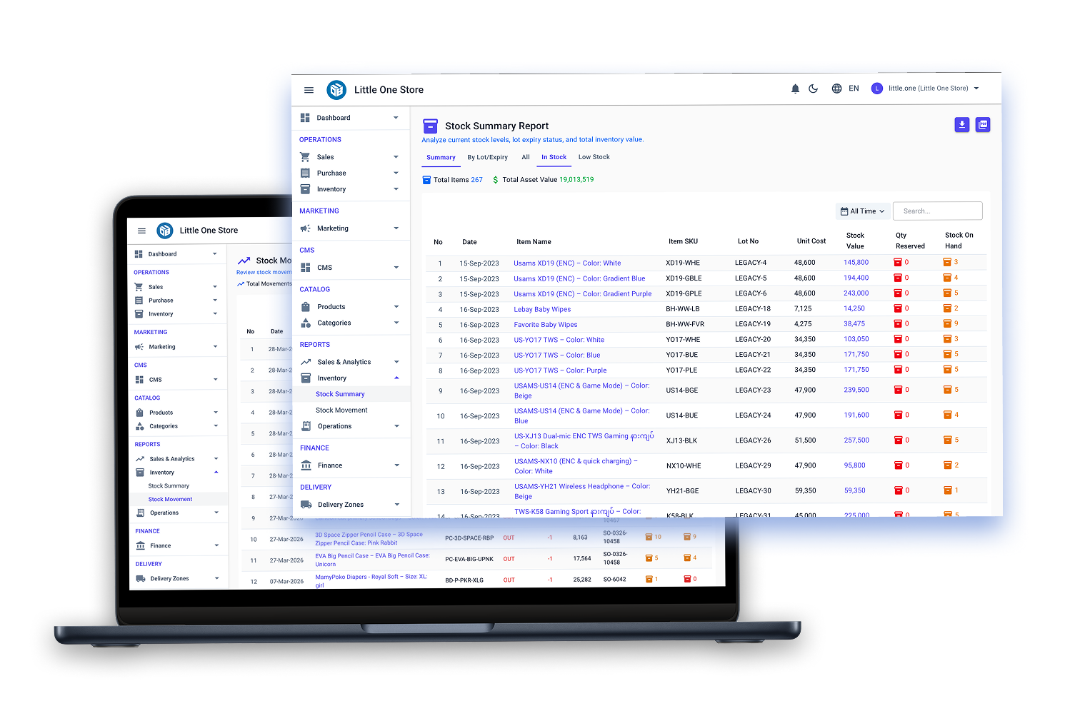 Inventory management dashboard